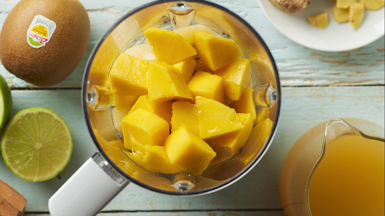 Smoothie de kiwi Zespri SunGold y mango