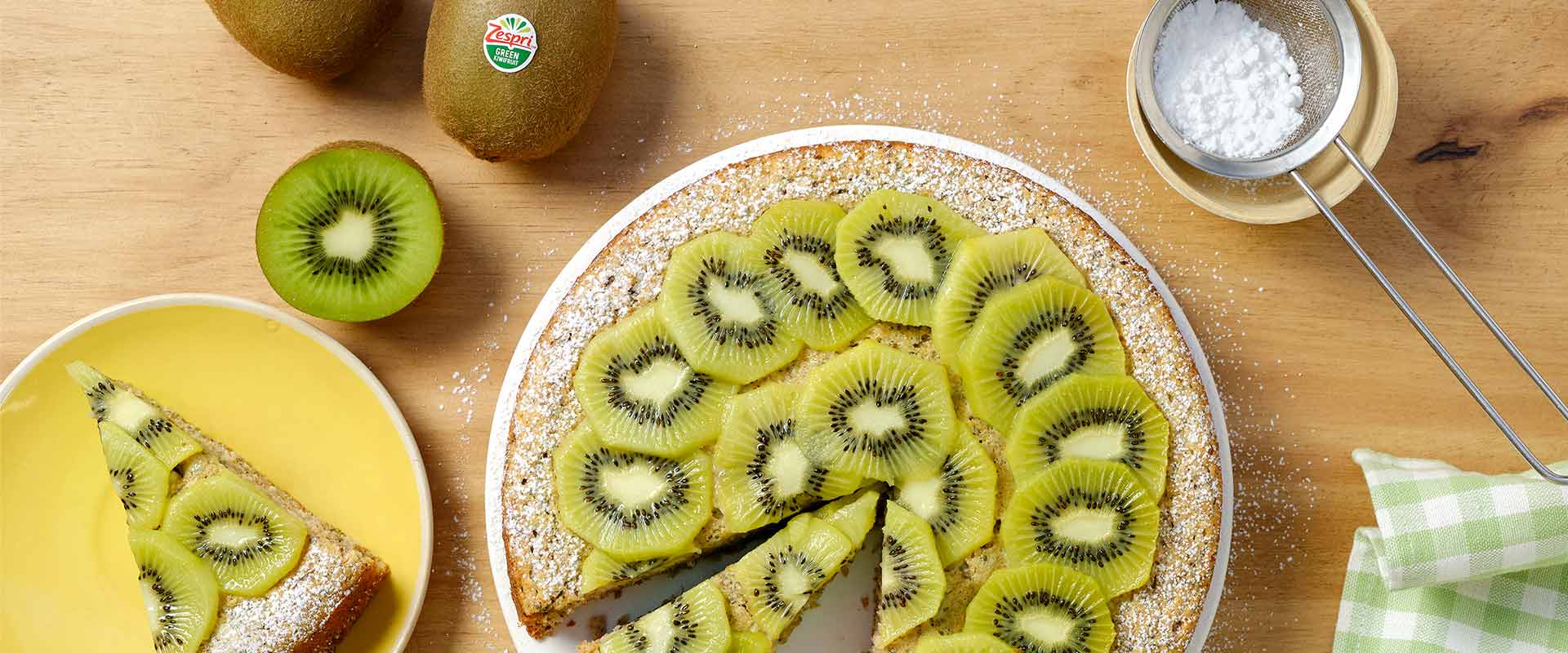 Zespri™ Green kiwi en bananencake met een vleugje citroen