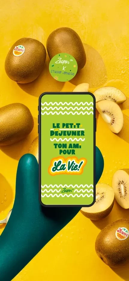 Zespri™ et studio Jonesie habillent vos téléphones !