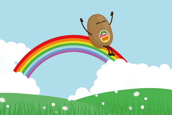 Op zoek gaan naar Zespri SunGold kiwi’s aan het einde van de regenboog